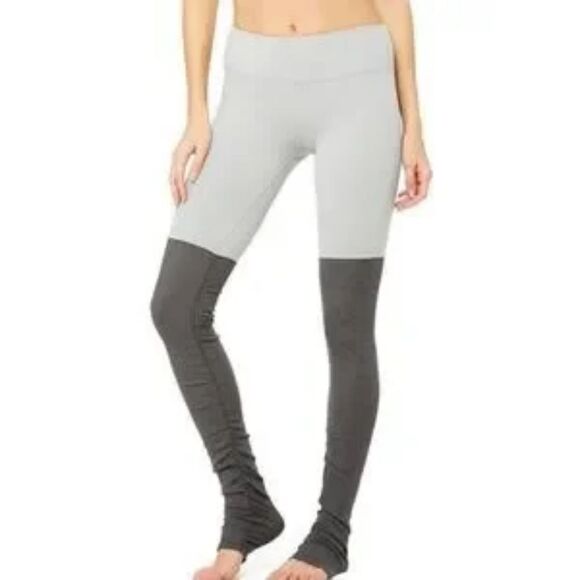Alo Yoga Goddess Leggings in Alloy/Stormy Heather Size L - Picture 1 of 6